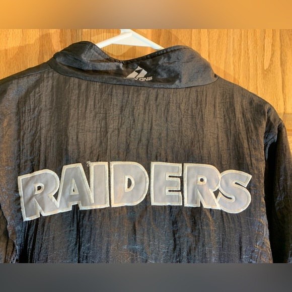 Vintage Retro 90’s Apex One Oakland Raiders Pro Line Puffer Jacket XL - Hip Hop - Picture 5 of 12